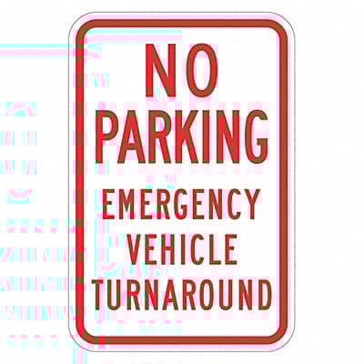 No Parking Turnaround Sign 18 x 12