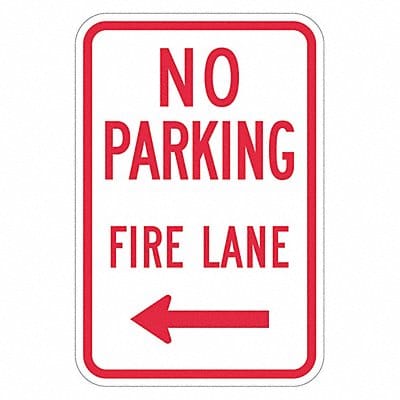 No Parking Fire Lane Sign 18 x 12