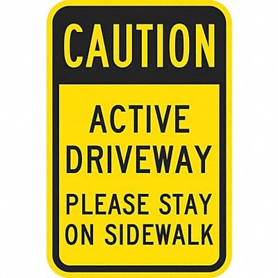 Active Driveway Traffic Sign 18 x 12