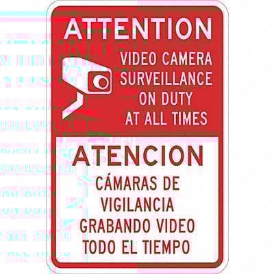 Security Sign 18 in x 12 in Aluminum