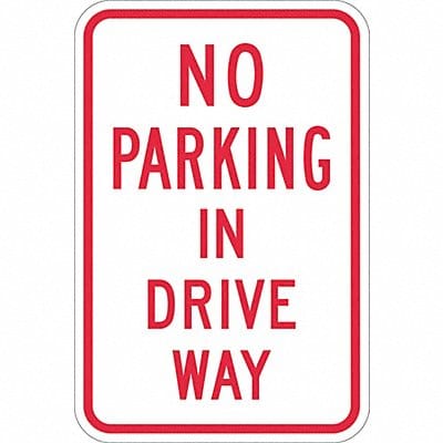 No Parking In Driveway Sign 18 x 12