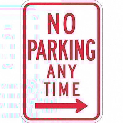 No Parking Any Time Sign 18 x 12