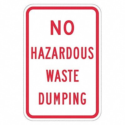 Rflctv Hazardous Materials Sign 18x12in