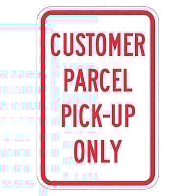 Pickup  Dropoff No Parking Sign 18 x12