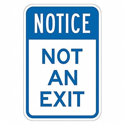 No Exit Sign For Parking Lots 18 x 12