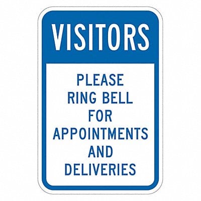 Rflctv Visitors Sign 18x12in Aluminum