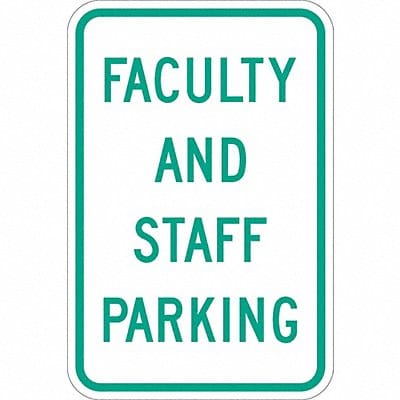 Faculty  Staff Parking Sign 18 x 12