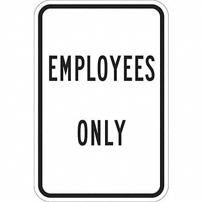 Rflctv Employee Visitor Sign 18x12in Alu