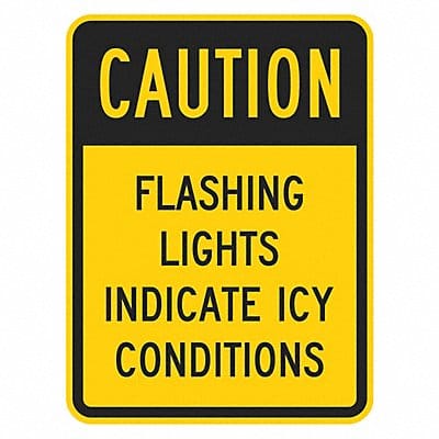 Icy Conditions Traffic Sign 18 x 12