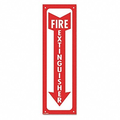 Sign Fire Extinguisher White