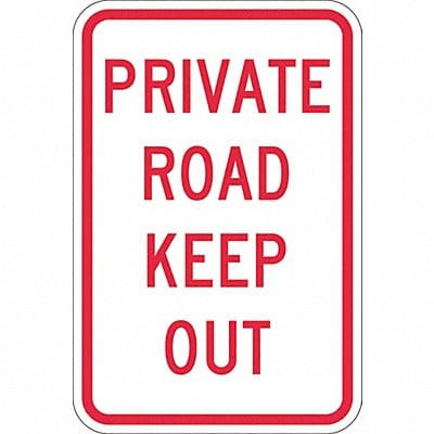 Private Road Traffic Sign 18 x 12