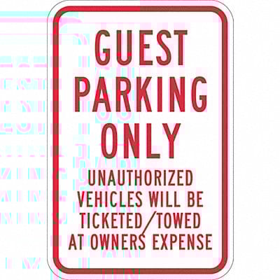 Guest Parking Sign 18 x 12