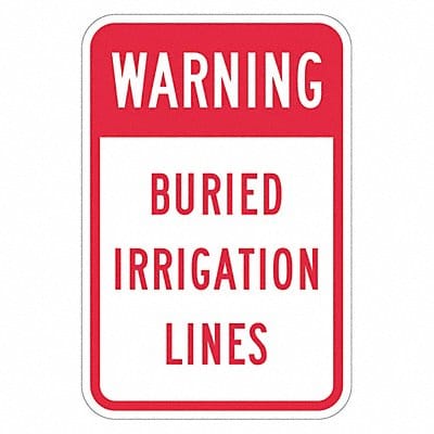 Rflctv Buried Pipeline Warn Sign 18x12in
