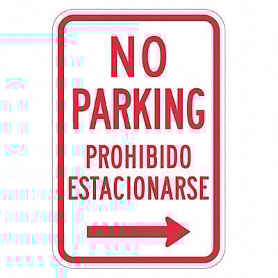 No Parking Sign 18 x 12