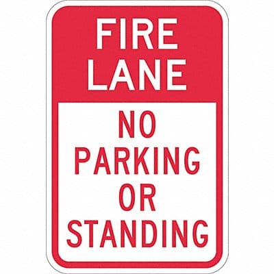 Fire Lane No Parking Sign 18 x 12