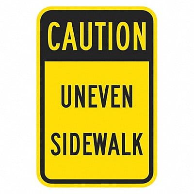 Rflctv Tripping Hazard Caut Sign 18x12in