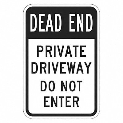 Private Driveway Traffic Sign 18 x 12