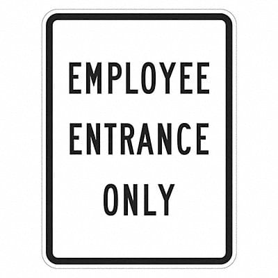 Rflctv Employee Visitor Sign 18x12in Alu Rflctv Employee Visitor Sign 18x12in Alu