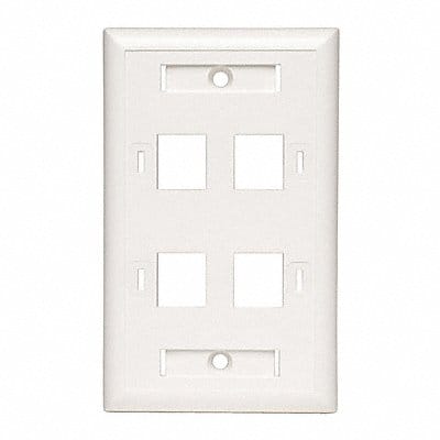 Keystone Face Plate 4-Port Quad Outlet