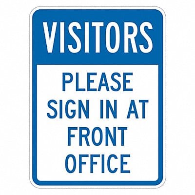 Rflctv Visitors Sign 18x12in Alum