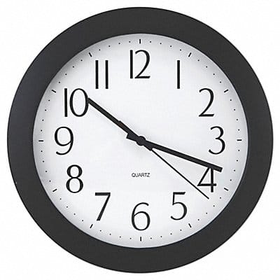 Whisper Quiet Clock 12 Black