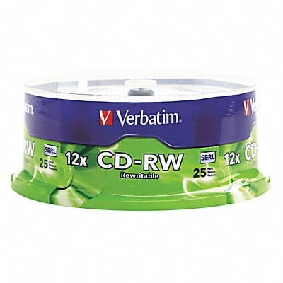 CD-RW Disc 700MB/80min 4X/12X Spndl PK25