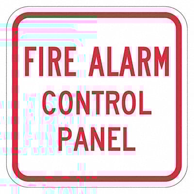 Reflective Fire Alarm Sign 12x12in Alum