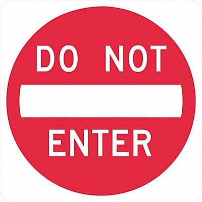 Do Not Enter Traffic Sign 12 x 12