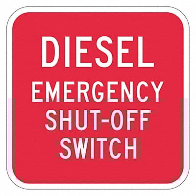 Reflective Diesel Sign 12x12in Aluminum