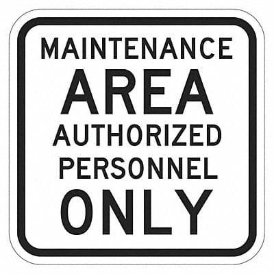 Rflctv Auth Personnel Sign 12x12in Alum