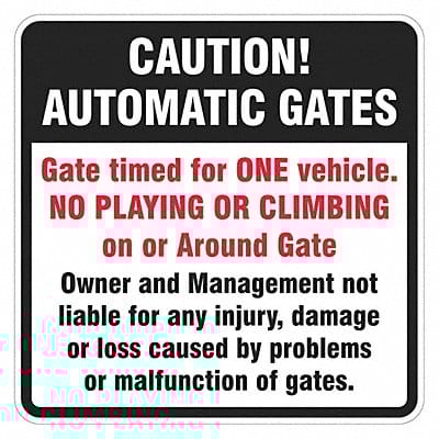 Parking Lot Gate Parking Sign 12 x 12