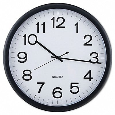 Round Wall Clock Black 12