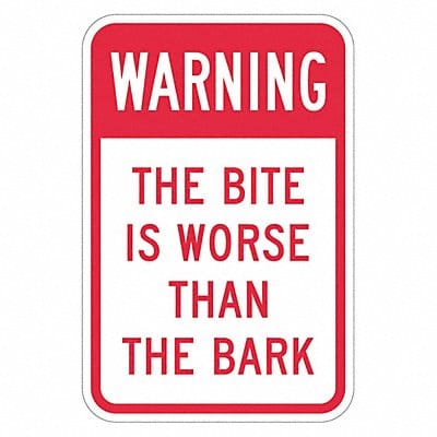 Rflctv Guard Dog Warning Sign 18x12in