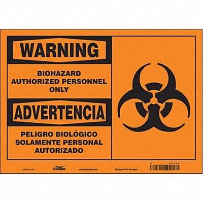 Safety Sign 10 in x 14 in Vinyl