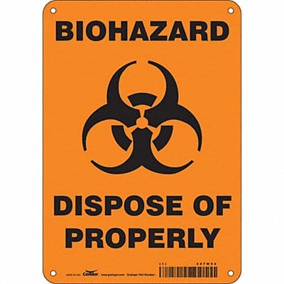 Safety Sign 10 in x 7 in Aluminum