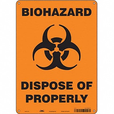 Safety Sign 14 in x 10 in Polyethylene