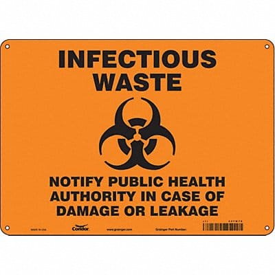 Safety Sign 10 in x 14 in Polyethylene