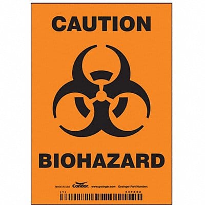 J8124 Safety Sign 5 inx3 1/2 in Vinyl