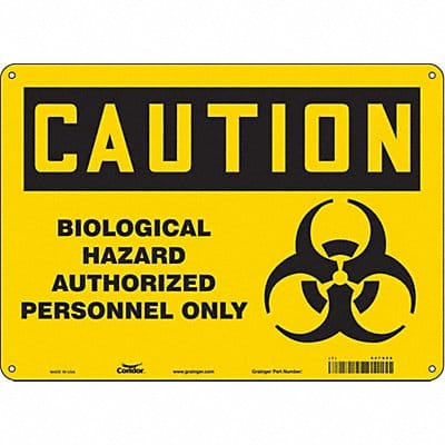 Safety Sign 10 inx14 in Polyethylene