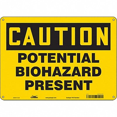 Safety Sign 10 in x 14 in Polyethylene
