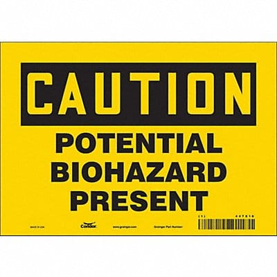 Safety Sign 7 inx10 in Vinyl