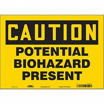 Safety Sign 10 inx14 in Vinyl