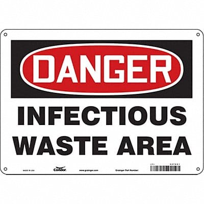 Safety Sign 10 in x 14 in Polyethylene