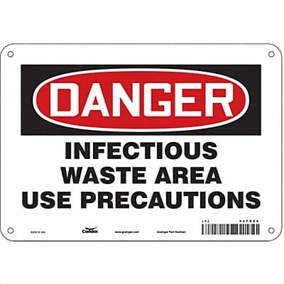 Safety Sign 7 in x 10 in Polyethylene