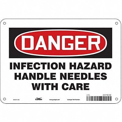 Safety Sign 7 inx10 in Polyethylene