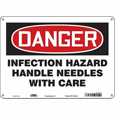 Safety Sign 10 in x 14 in Polyethylene