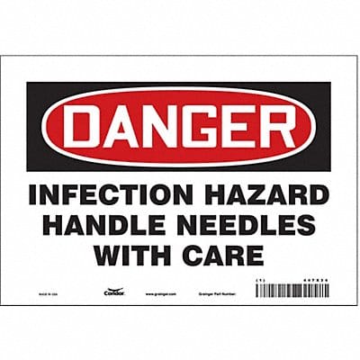 Safety Sign 7 in x 10 in Vinyl