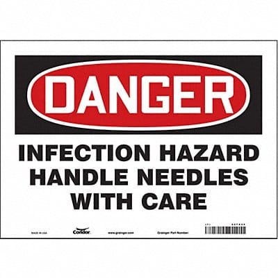 Safety Sign 10 in x 14 in Vinyl