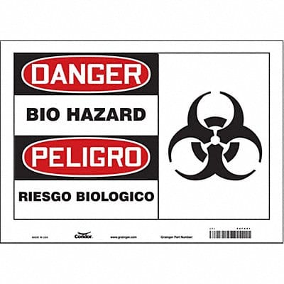 Safety Sign 10 in x 14 in Vinyl