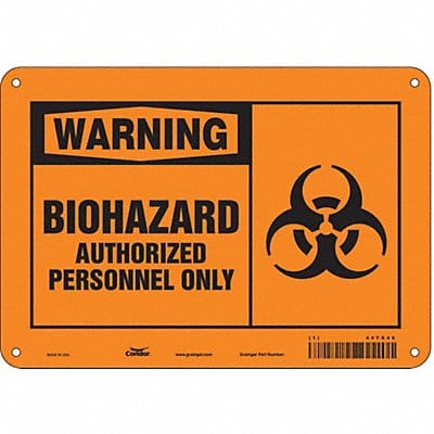 Safety Sign 7 inx10 in Polyethylene